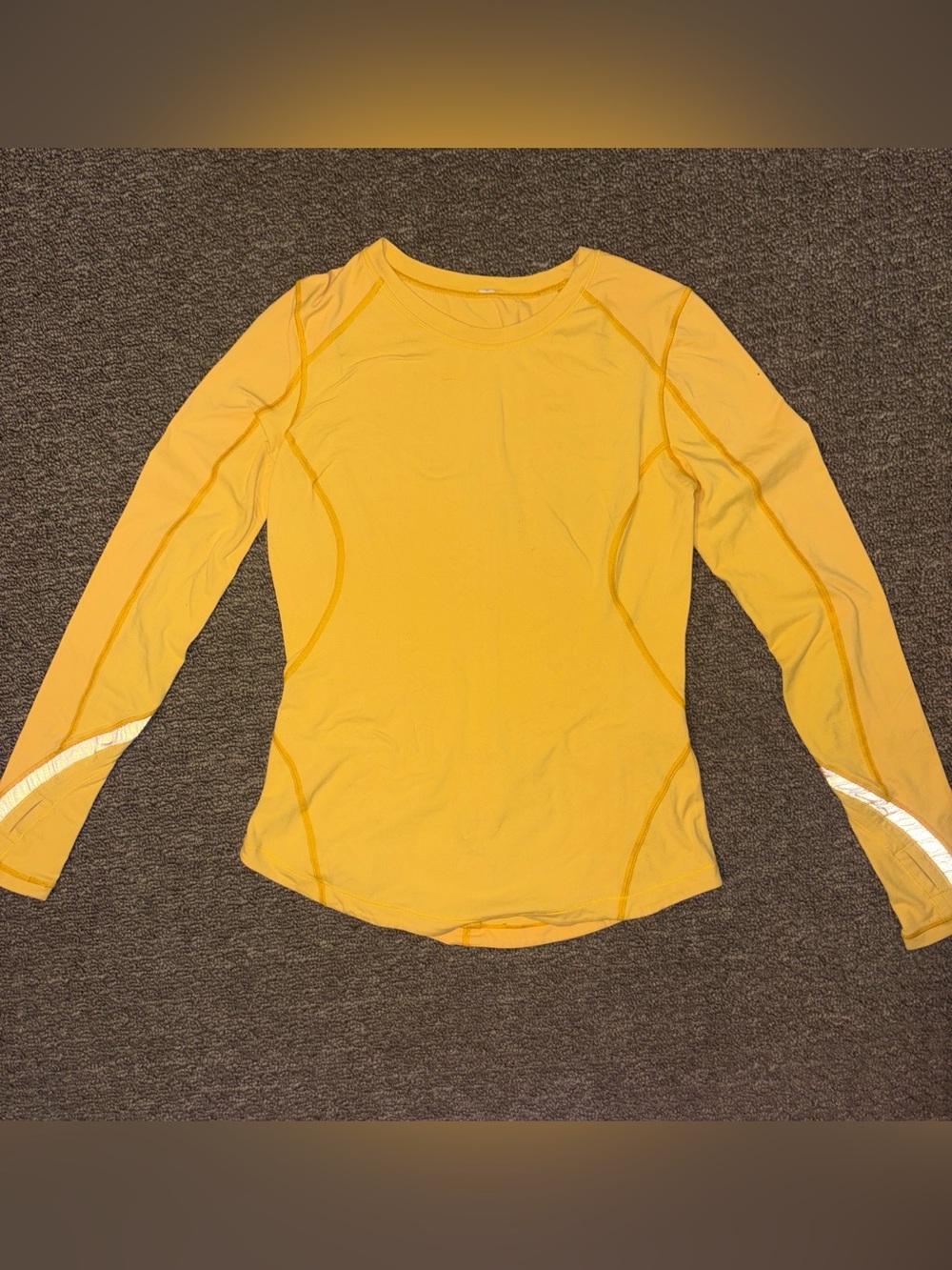 Lululemon Run: Reflect Long Sleeve in Golden Yellow